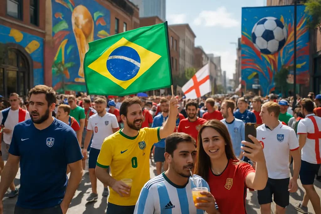 sports tourism growth around a busy soccer stadium transit hub after a major match