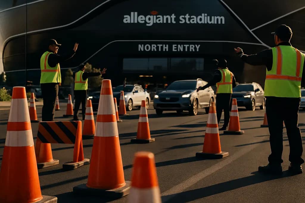 Allegiant Stadium North Entry Traffic Test
