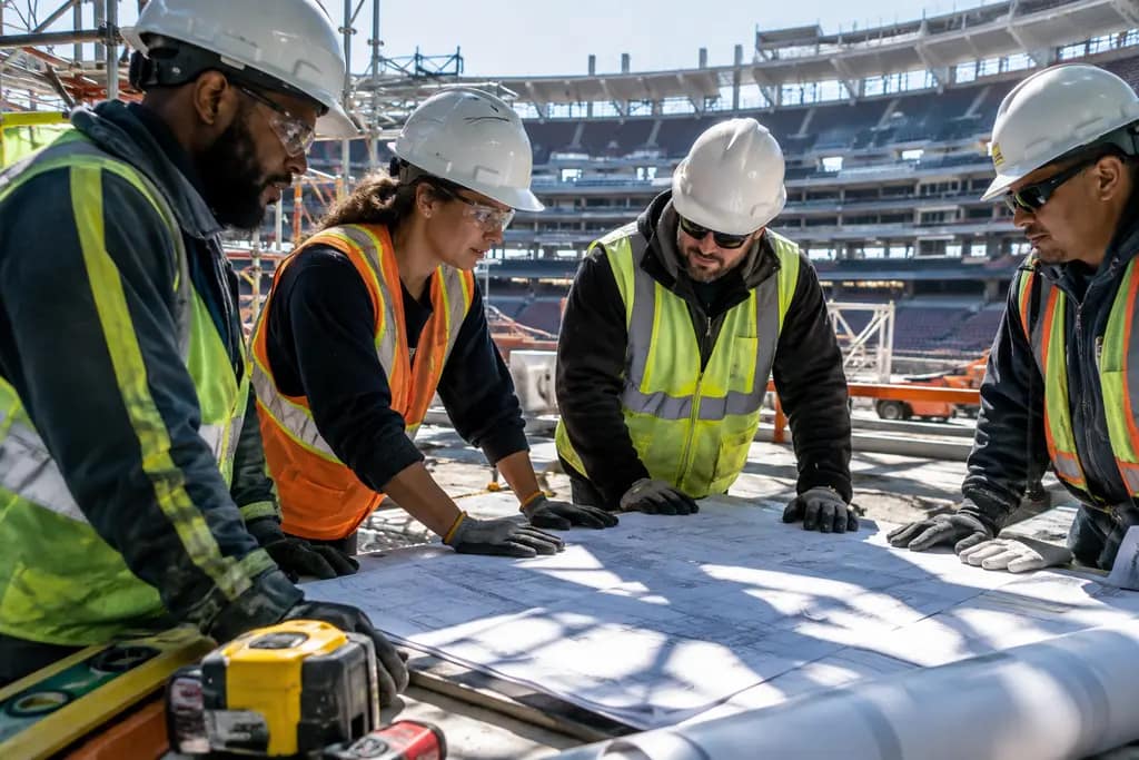 Nationals Park Funding plan review with ballpark seating, concourses, and maintenance work in view
