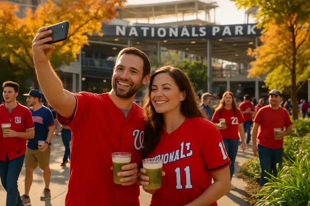 Nationals Park improvements viewed through stadium seating and nearby transit access