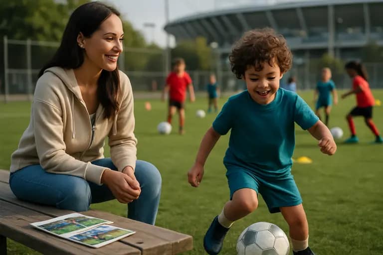 Youth players gathering near a soccer field before a free identification session
